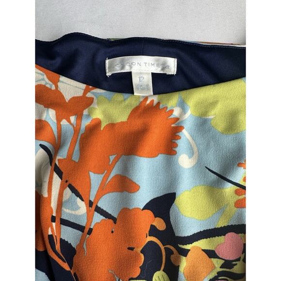 London Times Women 12 knee length Stretch Retro 70s Colorful Excellent! - Picture 13 of 15